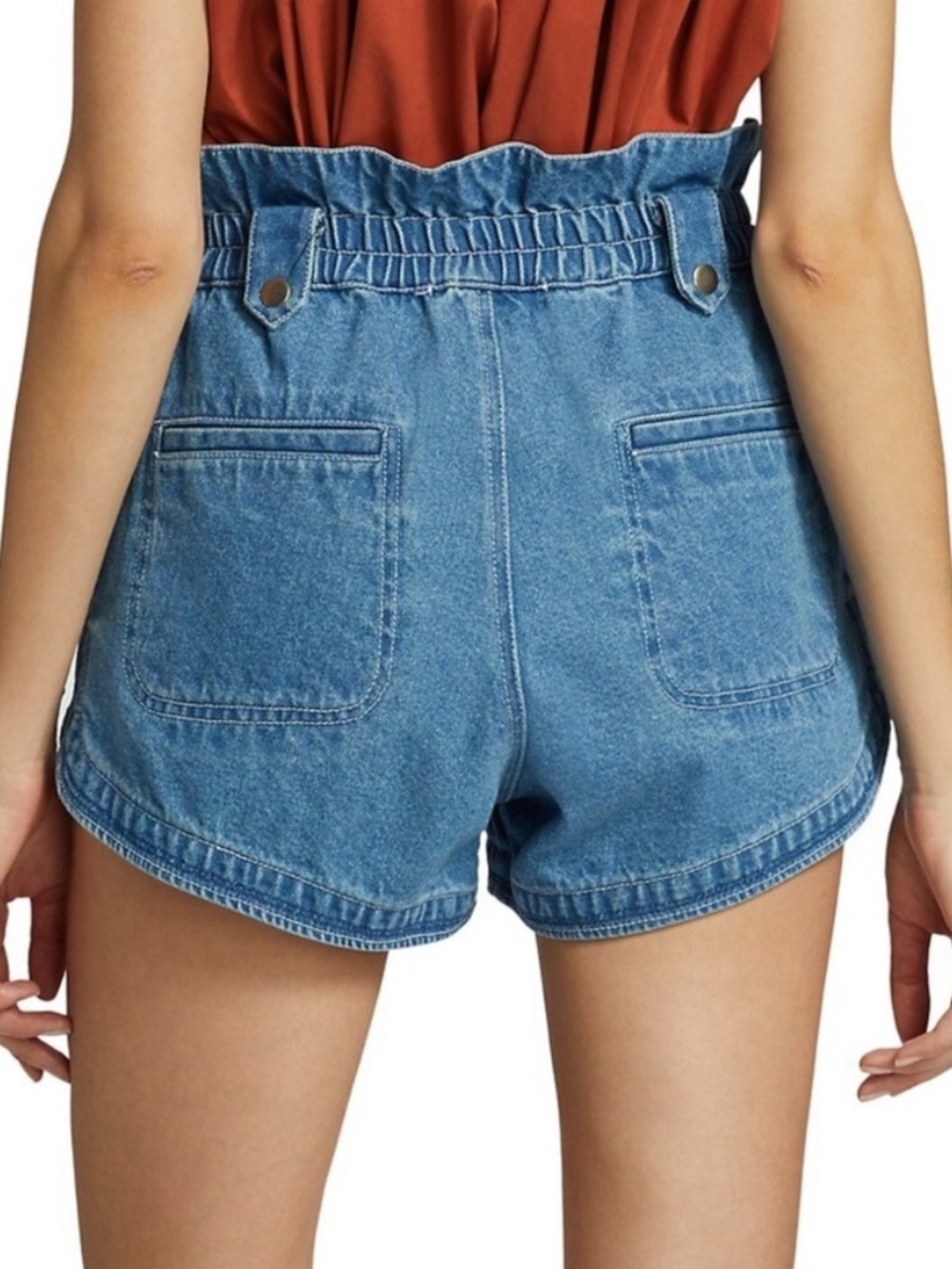 Sea Alyssa Paperbag Denim Shorts 8 - Picture 2 of 16